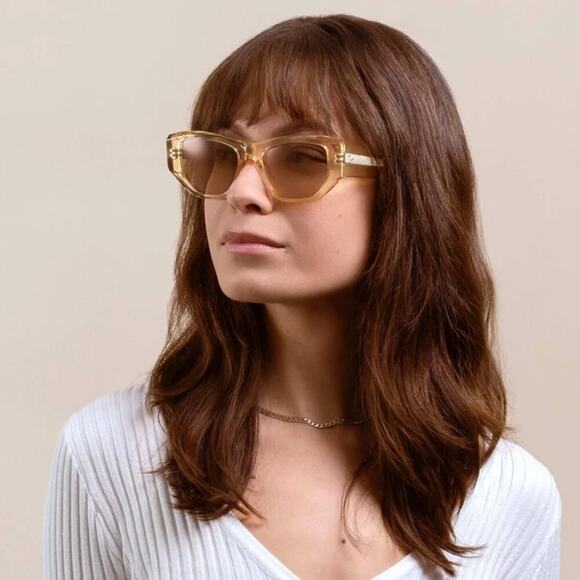 Raen Ynez Sunglasses Champagne Crystal / Mink Gradient Mirror - Picture 1 of 8